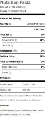 Nutritional Facts