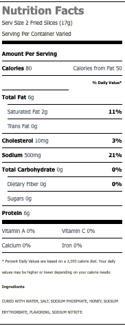 Nutritional Facts