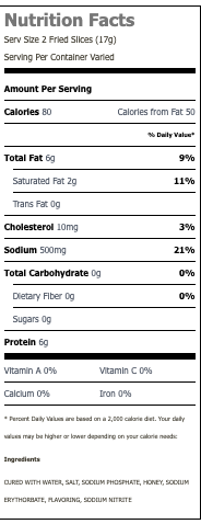 Nutritional Facts