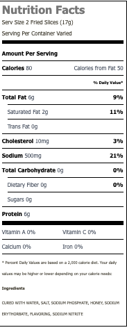 Nutritional Facts