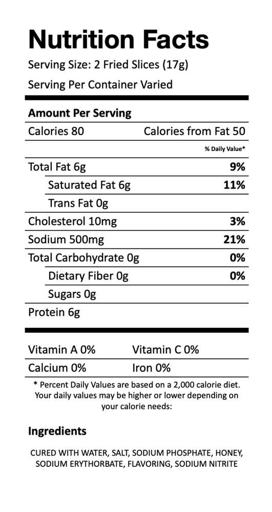 Nutritional Facts