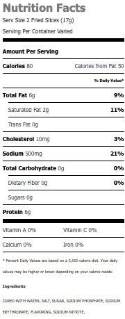 Nutritional Facts