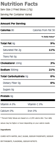 Nutritional Facts