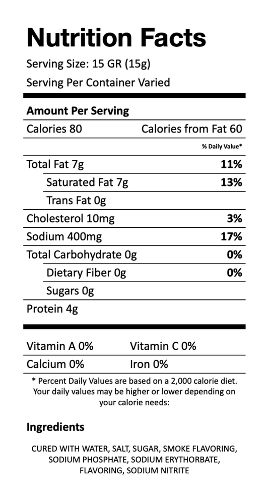 Nutritional Facts