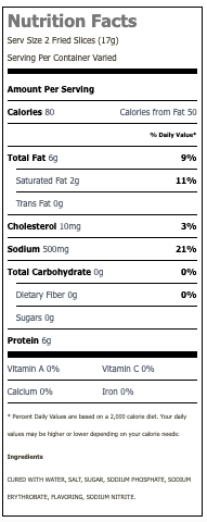 Nutritional Facts