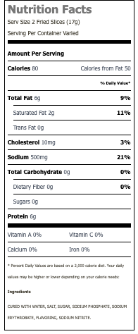 Nutritional Facts