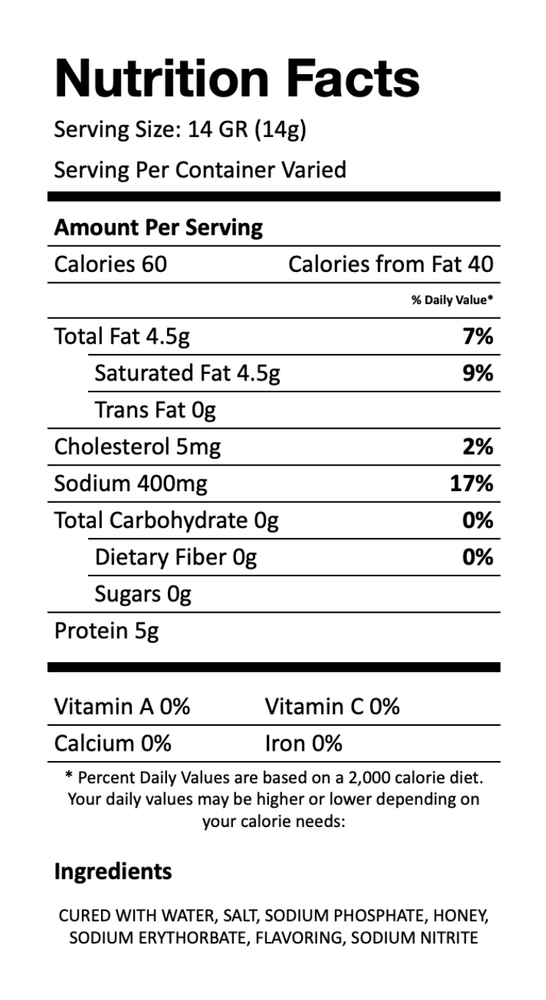 Nutritional Facts