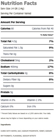 Nutritional Facts