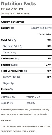 Nutritional Facts