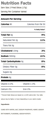 Nutritional Facts