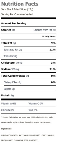 Nutritional Facts