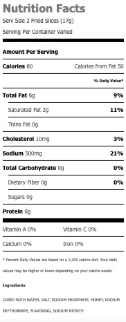 Nutritional Facts