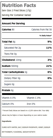 Nutritional Facts