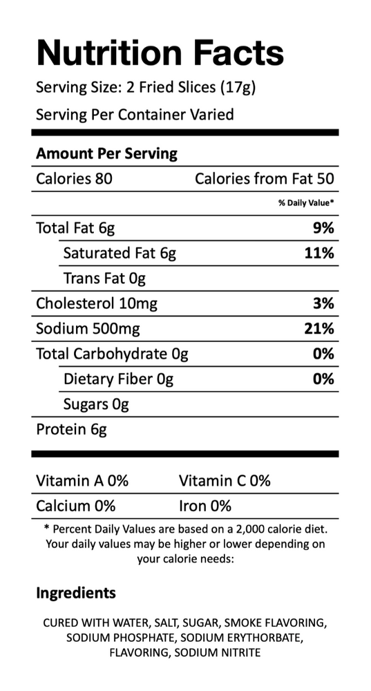 Nutritional Facts