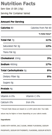 Nutritional Facts