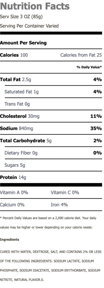 Nutritional Facts