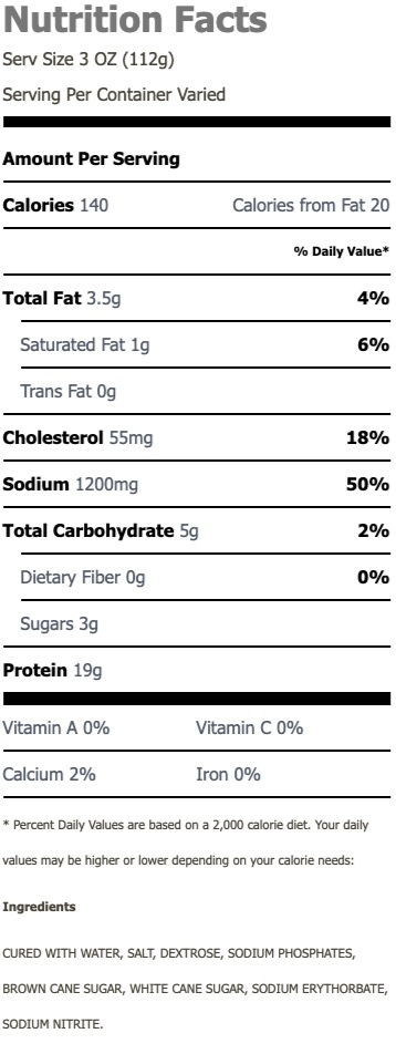 Nutritional Facts