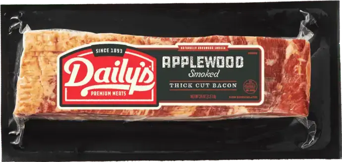 Applewood Smoked Thick Cut Bacon 24oz pack | Daily's Meats®