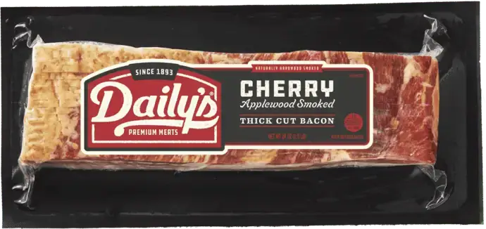 Cherry Applewood Smoked Thick Cut Bacon 24oz pack | Daily's Meats®