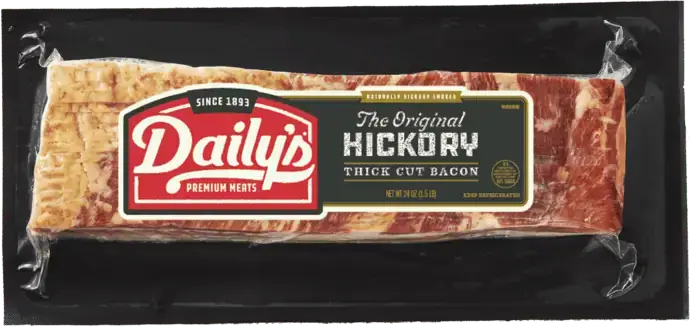 The Original Hickory Thick Cut Bacon 24oz pack | Daily's Meats®